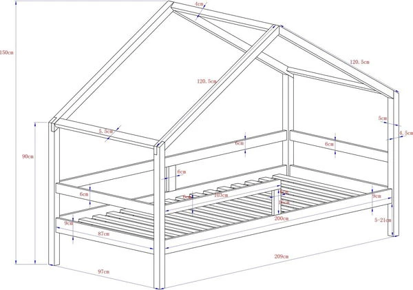 Nature Kid Lara Hausbett Weiß Massiv Kiefer Liegefläche 90 X 200 6 Nature Kid Lara Hausbett Weiß Massiv Kiefer Liegefläche 90 X 200 – Bild 4