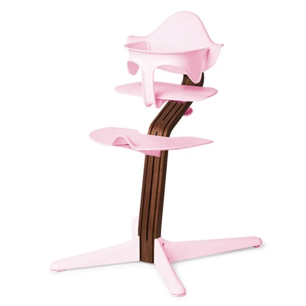 Nomi Hochstuhl Mit Mini Bügel Baby Set Walnuss/Pale Pink 3 Nomi Hochstuhl Mit Mini Bügel Baby Set Walnuss/Pale Pink