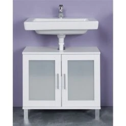 Trendteam Orlando Waschbeckenunterschrank Weiß Melamin