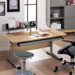 Paidi Diego 120 Schreibtisch Eiche-Nebraska 120 X 70 Cm - Gestellfarbe Wählbar