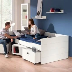 Paidi Fiona Kojenbett Kreideweiß 90x200 Cm Hohes Fußteil