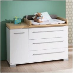 Paidi Kira Wickelkommode Breit Nebraska Schubkästen Kreideweiß