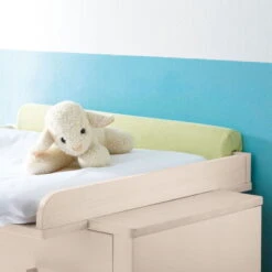 Transland Hilja Sparset Eiche-Bordeaux/kreideweiß Babybett 70x140 Cm & Wickelkommode -Roba || Pinolino Verkaufsgeschäft paidi kopfschutz mit kommode 8