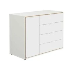 Paidi Lieven Kommode Kreideweiß/Eiche-Montana-Nachbildung