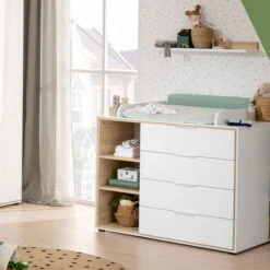 Paidi Lieven Kinderzimmer Mit Schrank 2T WIKO Offen - Kreideweiß/Eiche-Montana -Roba || Pinolino Verkaufsgeschäft paidi lieven wickelkommode offen 1