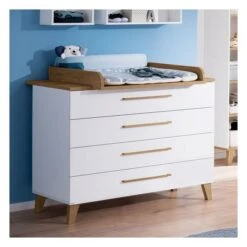 Paidi Oscar Sparset Kreideweiß/Eiche-Nebraska Babybett & Wickelkommode - Zum Aktionspreis -Roba || Pinolino Verkaufsgeschäft paidi oscar wiko gr 4