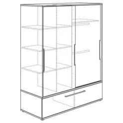 Paidi Sten Jugendzimmer Schiefergrau/Eiche Massiv Mit Breitem Schiebetürenschrank, Zum Aktionspreis -Roba || Pinolino Verkaufsgeschäft paidi sten schiebetuer breit strich 2