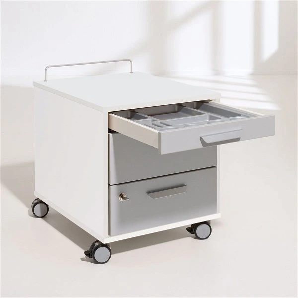 Paidi Rollcontainer 3S Kreideweiß/Silber Für Tablo - 3 Schubkästen 4 Paidi Rollcontainer 3S Kreideweiß/Silber Für Tablo - 3 Schubkästen – Bild 2