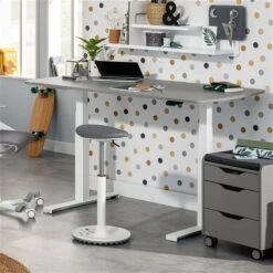 Paidi E-lion 1 Schreibtisch Schiefergrau / Weiß 150 X 75 Cm -Roba || Pinolino Verkaufsgeschäft paidi e lion1 schiefergrau hoch