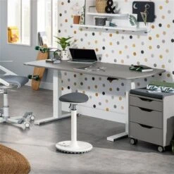 Paidi E-lion 1 Schreibtisch Schiefergrau / Weiß 130 X 75 Cm -Roba || Pinolino Verkaufsgeschäft paidi e lion1 schiefergrau unten