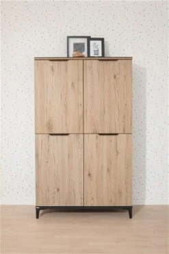 Paidi Tomke Regal 8 Fächer - 4 Türen Naturschwarz/Eiche-Bordeaux-Nachbildung -Roba || Pinolino Verkaufsgeschäft paidi tomke regal geschlossen 1006