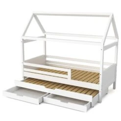 Nature Kid Maya Hausbett Mit Gästebett & Schubladen Weiß 90 X 200 Cm -Roba || Pinolino Verkaufsgeschäft parma frei 2 1