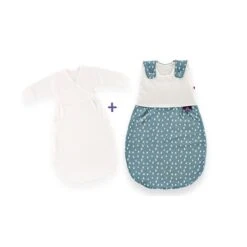 Träumeland Babyschlafsack-Set Tropfen Ozeanblau