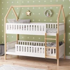 Nature Kid Lilly Etagenbett Kiefer Weiß / Natur Liegefläche 90 X 200 Cm -Roba || Pinolino Verkaufsgeschäft salerno etagenbett wei natur ambiente