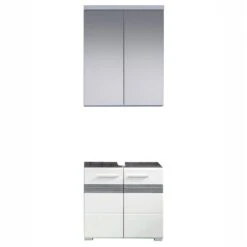 Trendteam Set-One Bad Kombination 6 Weiß / Rauchsilber 2-teilig