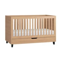 VOX Simple Babybett 70x140 Eiche/schwarz