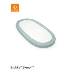 Stokke® Sleepi™ Bett Spannbettlaken V3 Dots Sage -Roba || Pinolino Verkaufsgeschäft sleepi bed fitsh dotssage 211207 5119 rt