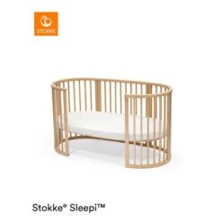 Stokke® Sleepi™ Bett Spannbettlaken V3 White -Roba || Pinolino Verkaufsgeschäft sleepi bed natural open ftsh white 5077 rt