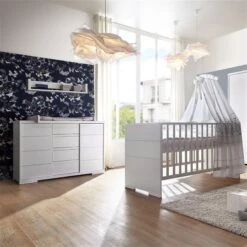 Schardt Maxx White Sparset Inkl. Umbauseiten Mit Wickelkommode & Kinderbett