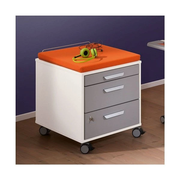 Paidi Rollcontainer 3S Kreideweiß/Silber Für Tablo - 3 Schubkästen 3 Paidi Rollcontainer 3S Kreideweiß/Silber Für Tablo - 3 Schubkästen