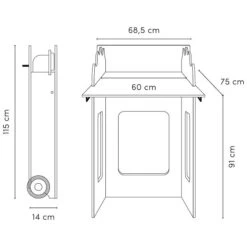 Timkid Mowi Standwickeltisch Moos / Helle Eiche Inkl. Wickelauflage -Roba || Pinolino Verkaufsgeschäft timkid techn mowi