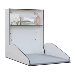 Timkid KAWAHPL Wandwickeltisch Weiß Inklusive Wickelmatte | Elegant Design -Roba || Pinolino Verkaufsgeschäft tks8001 seitlich auf print