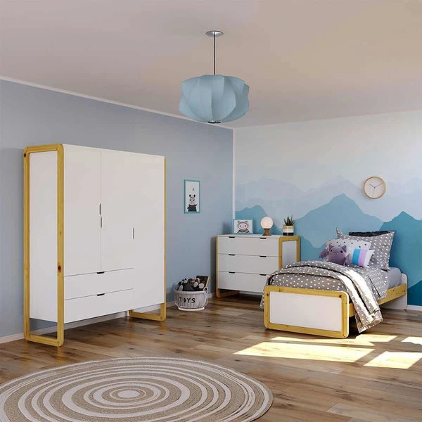 Nature Kid Laslo Kinderzimmer 3türig 90x200cm 3-teilig 3 Nature Kid Laslo Kinderzimmer 3türig 90x200cm 3-teilig