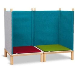 Timkid Sila Couch Klein Petrol Kissen Grün/rot