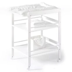 Schardt Wickelregal Kiefer, Weiß Lackiert Mit 2 Ablagen