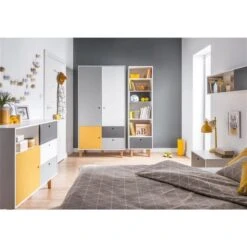 VOX Concept Jugendzimmer 2türig Saffron White/grey/graphite
